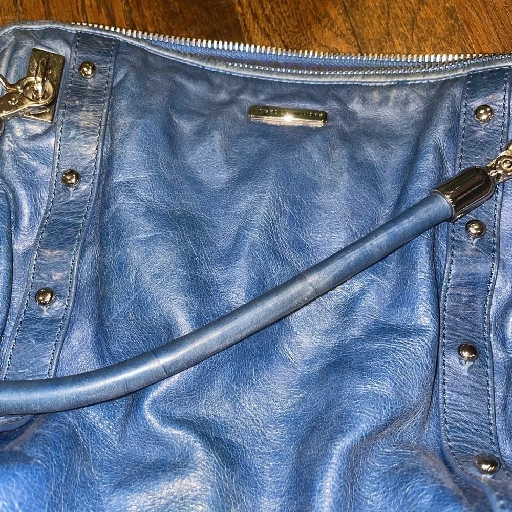 Rebecca Minkoff blue leather Cupid satchel